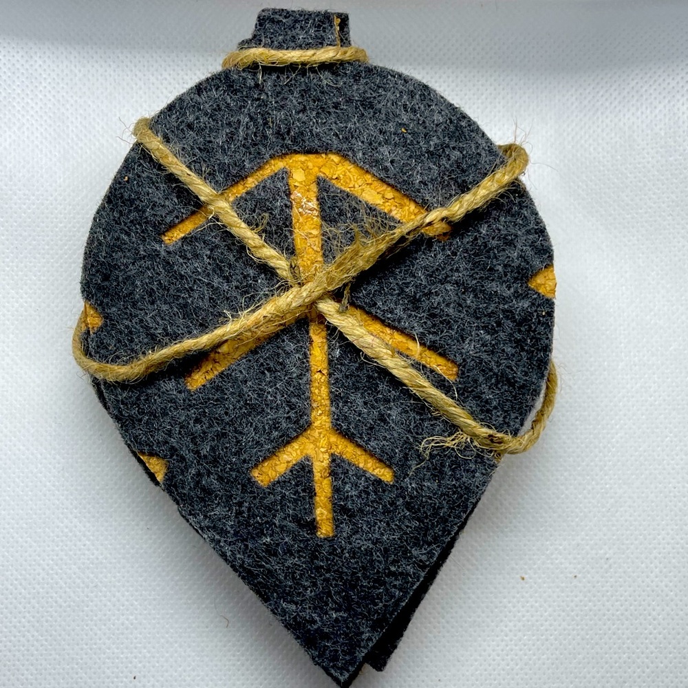 Felt and cork leaf coasters ( set of 4 )